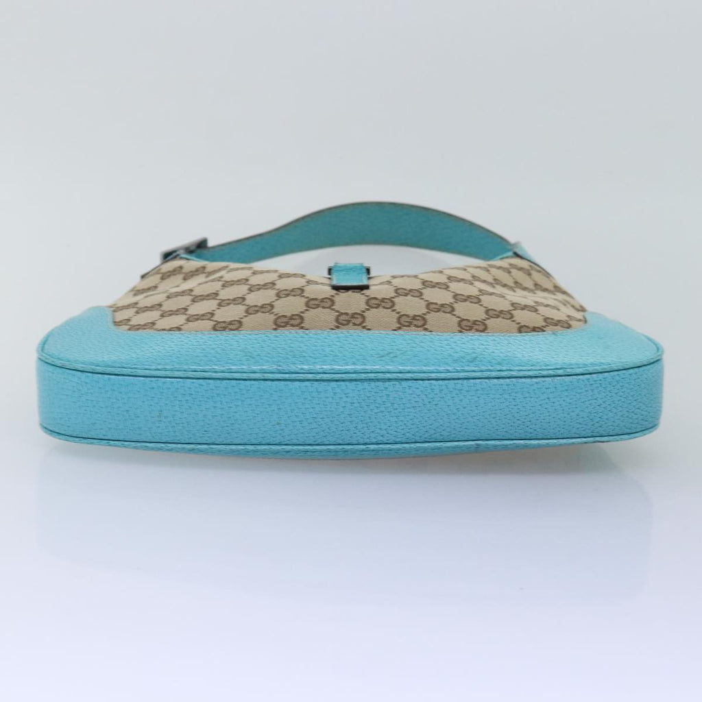 GUCCI Jackie GG Canvas Shoulder Bag Light Blue Beige 00963 yk12888A