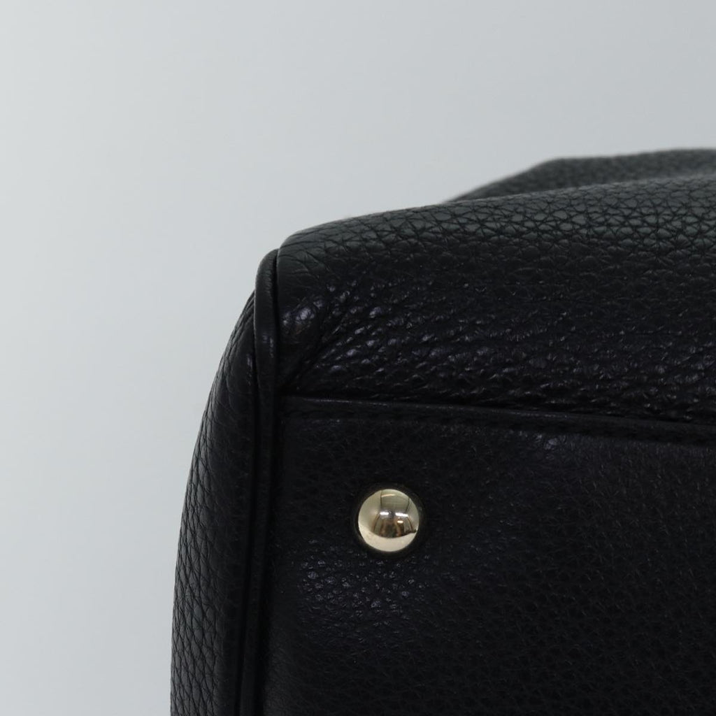 GUCCI Bamboo Swing Hand Bag Leather 2way Black 323660 yk12954