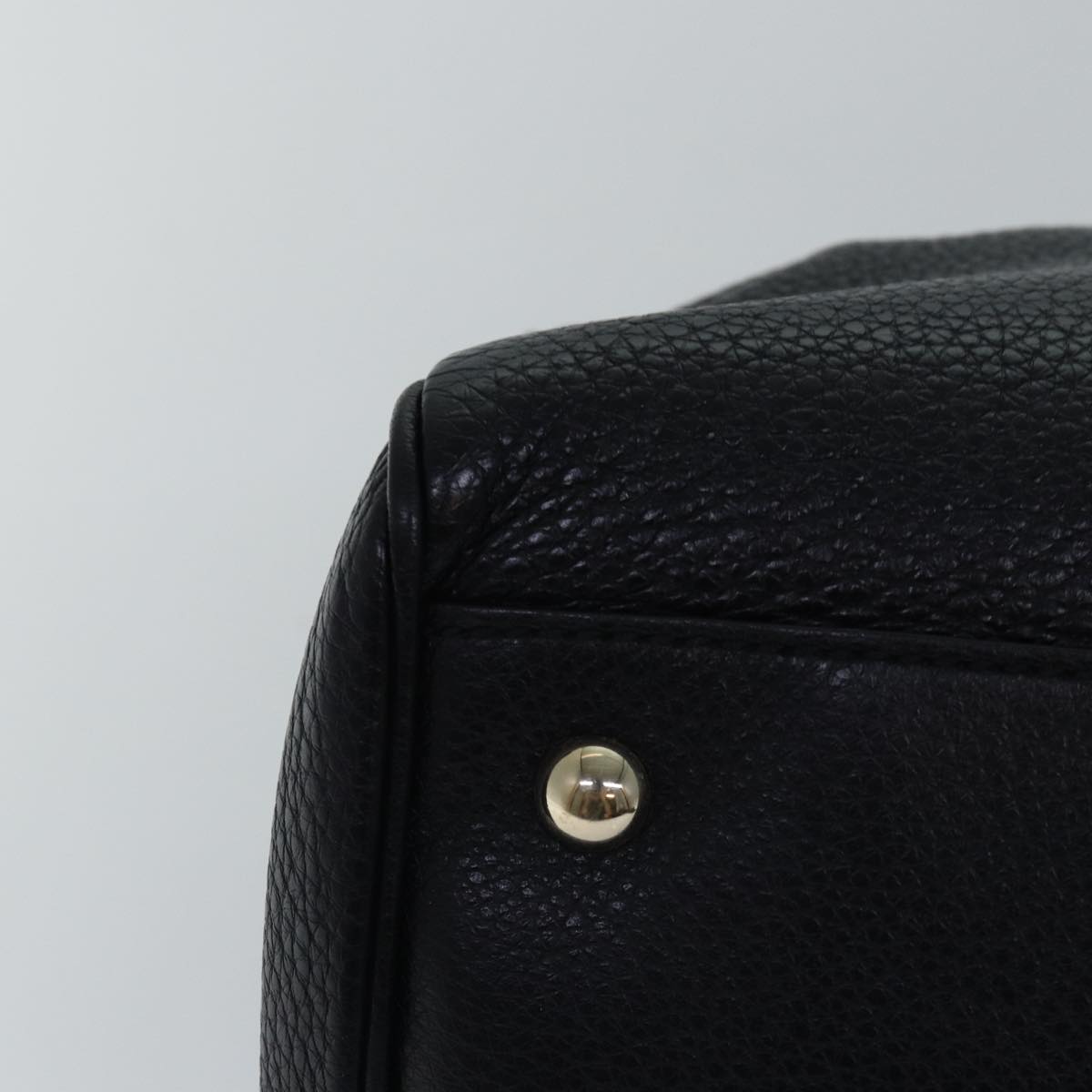 GUCCI Bamboo Swing Hand Bag Leather 2way Black 323660 yk12954