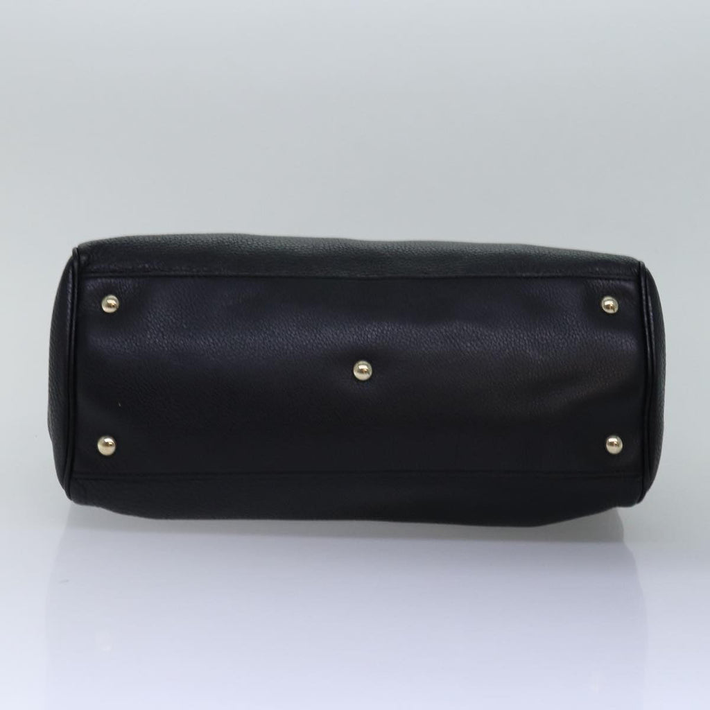 GUCCI Bamboo Swing Hand Bag Leather 2way Black 323660 yk12954
