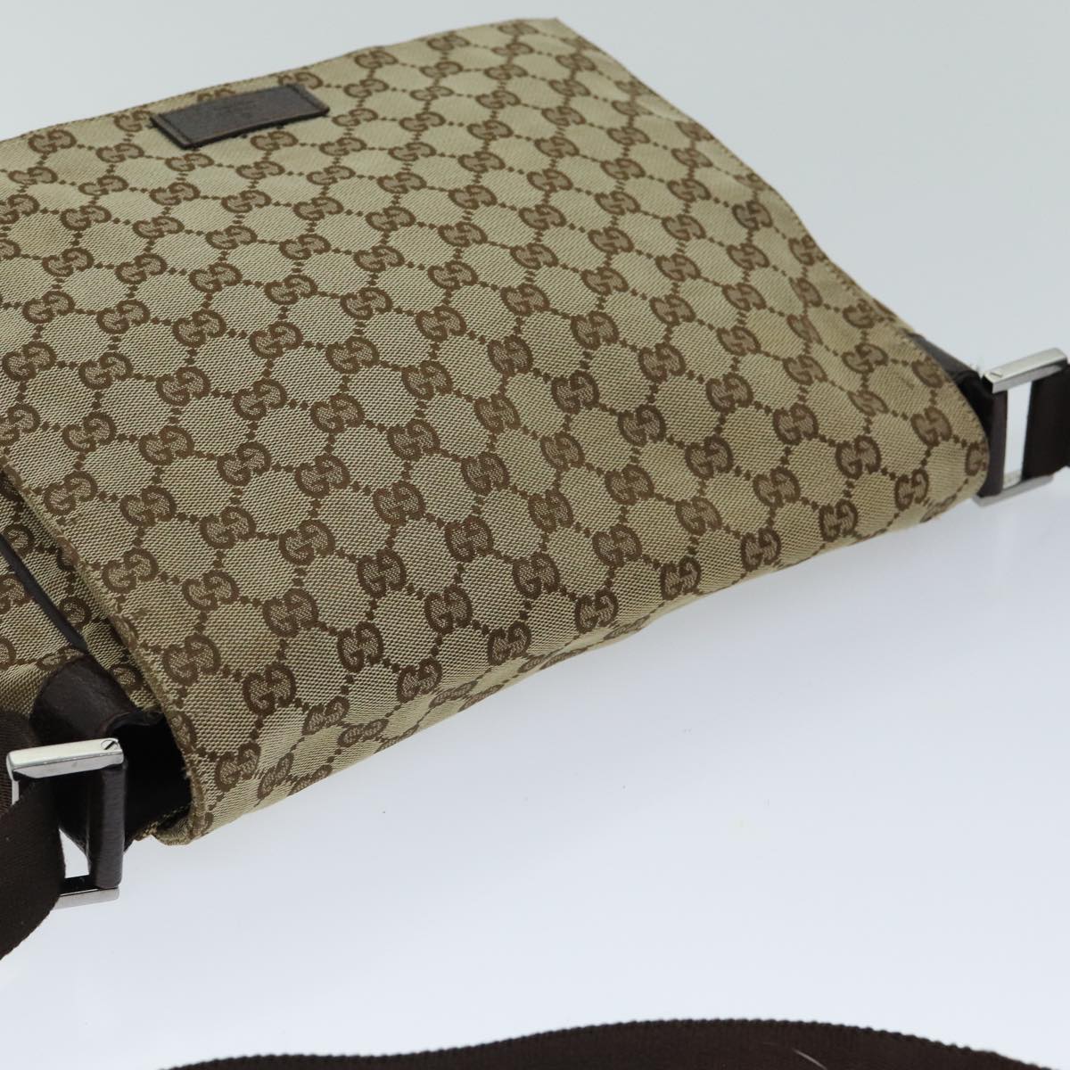 GUCCI GG Canvas Shoulder Bag Beige 146236 yk12996