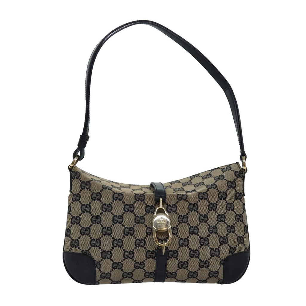 GUCCI Jackie GG Canvas Shoulder Bag Beige 001 4147 yk13038