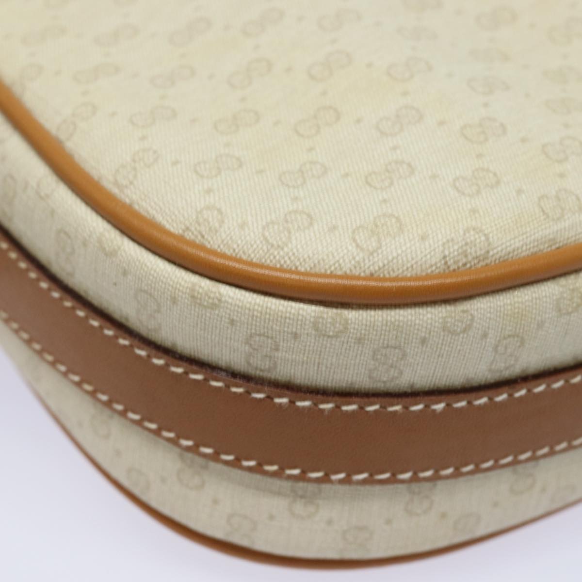 GUCCI Micro GG Supreme Shoulder Bag PVC Leather Beige 001 41 4425 yk13040
