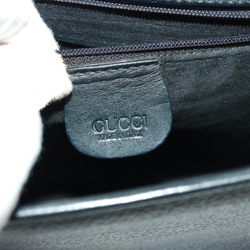 GUCCI Shoulder Bag Leather Black yk13058