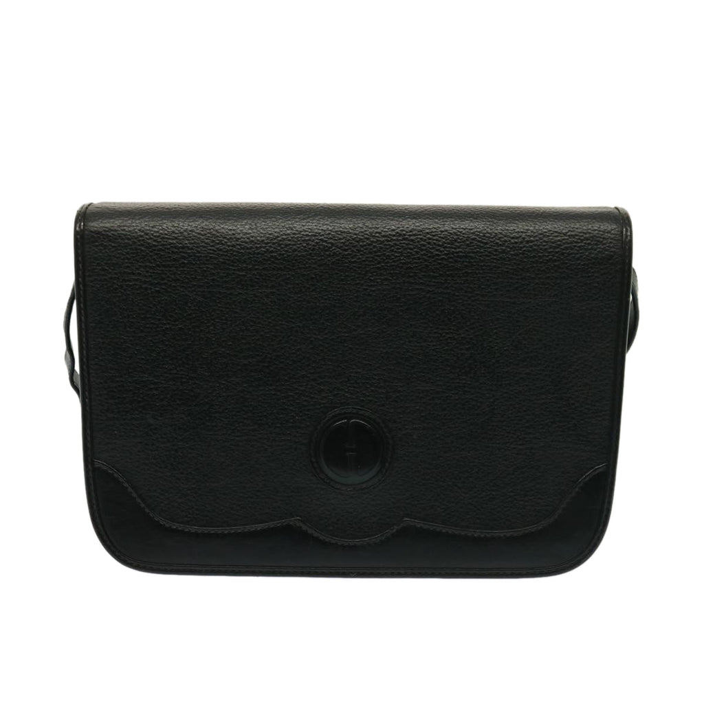 GUCCI Shoulder Bag Leather Black yk13058