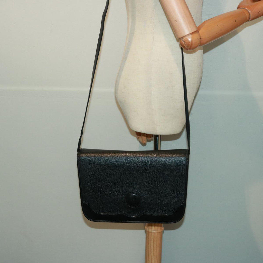 GUCCI Shoulder Bag Leather Black yk13058