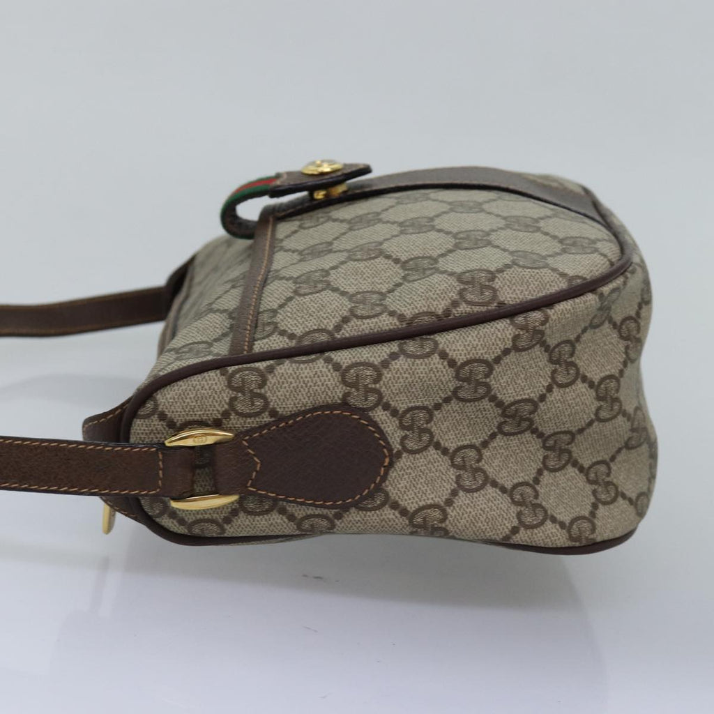 GUCCI GG Supreme Web Sherry Line Shoulder Bag PVC Beige 89 02 032 yk13060