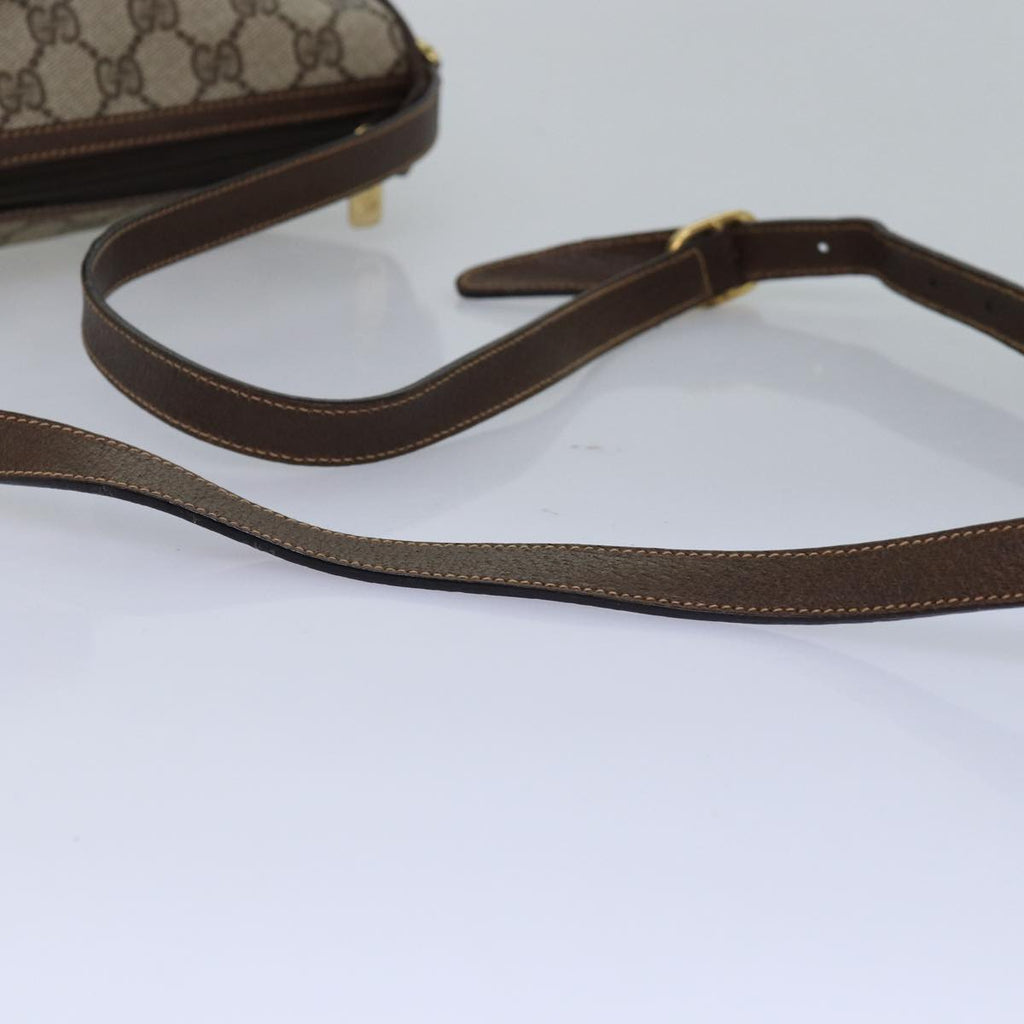 GUCCI GG Supreme Web Sherry Line Shoulder Bag PVC Beige 89 02 032 yk13060