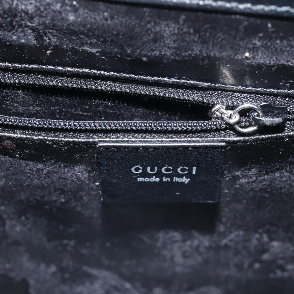 GUCCI Shoulder Bag Leather Black 001 3038 yk13061