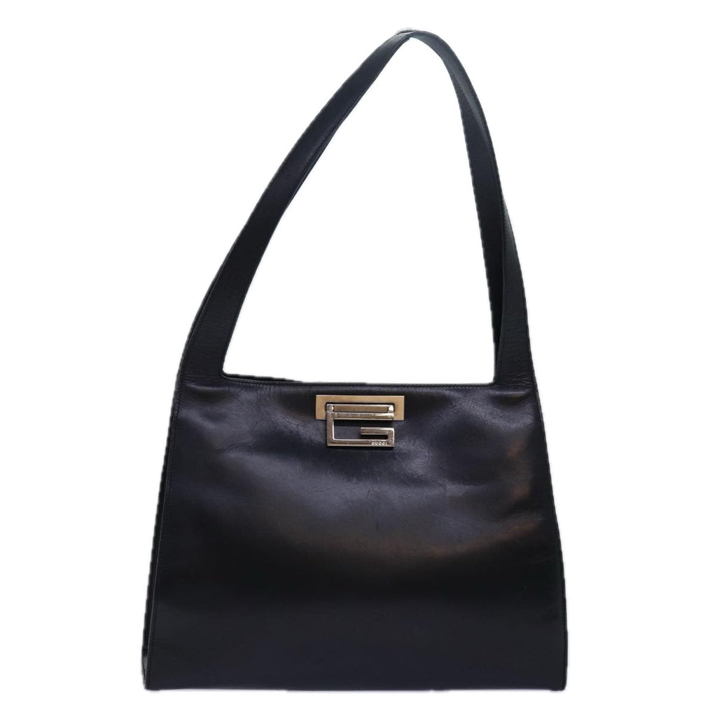 GUCCI Shoulder Bag Leather Black 001 3038 yk13061