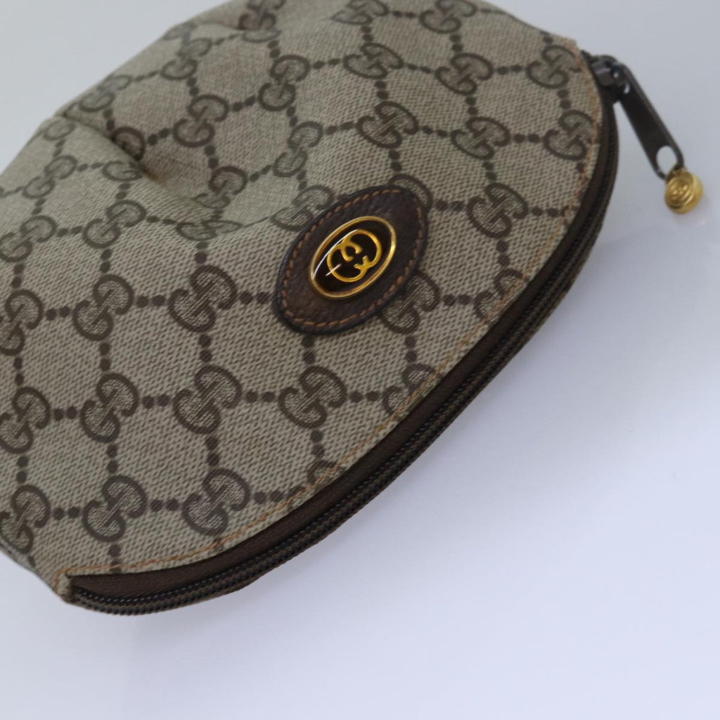 GUCCI GG Supreme Pouch PVC Leather Beige 89 01 017 yk13062