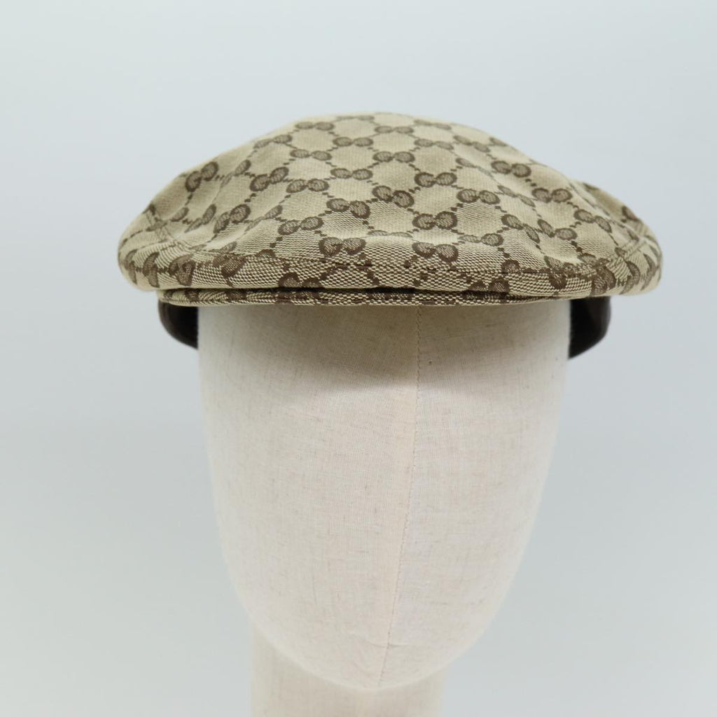 GUCCI GG Canvas Hunting Cap Hat M Beige yk13069