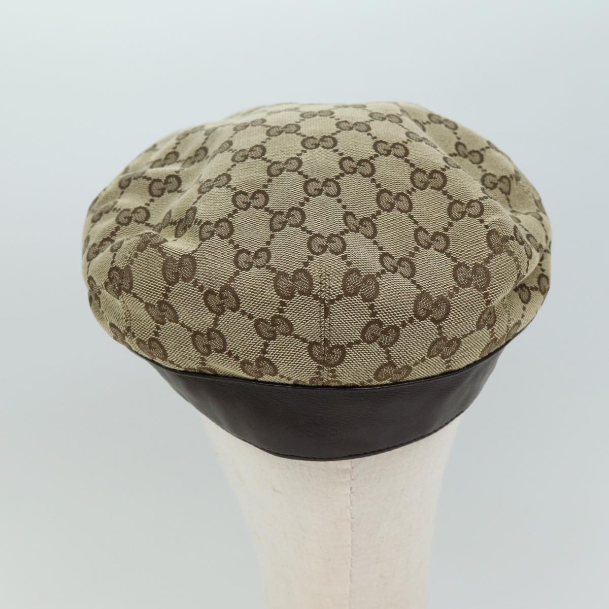 GUCCI GG Canvas Hunting Cap Hat M Beige yk13069