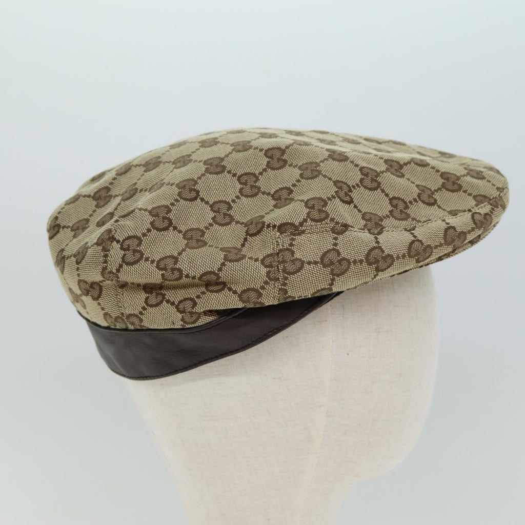 GUCCI GG Canvas Hunting Cap Hat M Beige yk13069