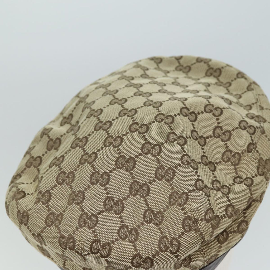 GUCCI GG Canvas Hunting Cap Hat M Beige yk13069