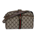 GUCCI GG Supreme Web Sherry Line Shoulder Bag PVC Beige 89 02 055 yk13076