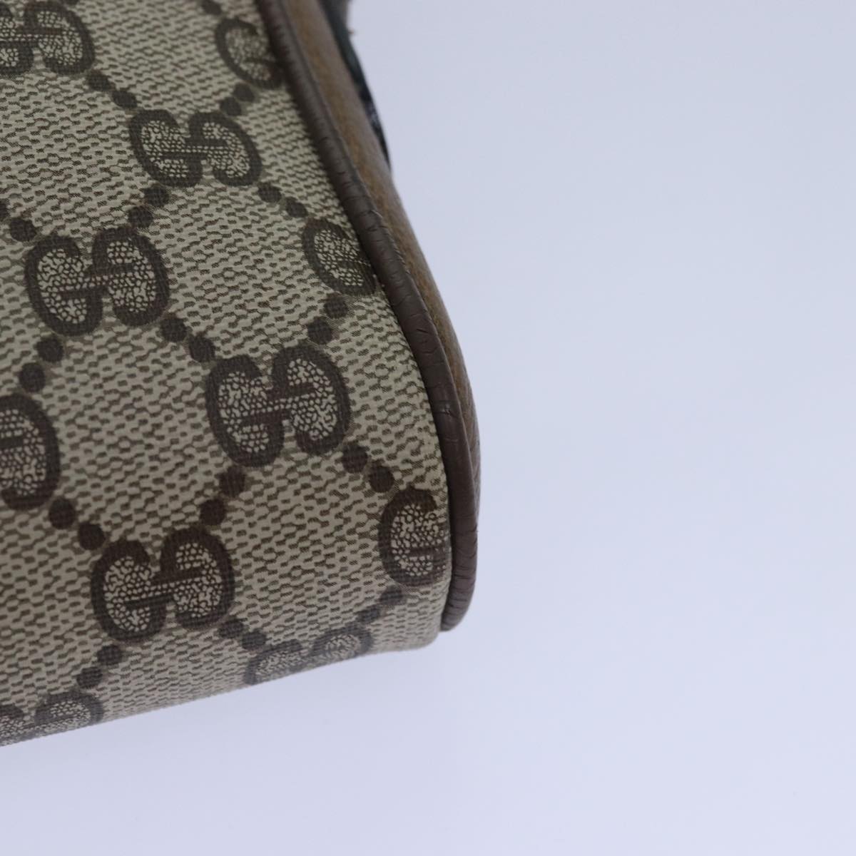 GUCCI GG Supreme Web Sherry Line Shoulder Bag PVC Beige 89 02 055 yk13076