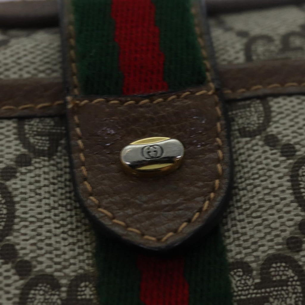 GUCCI GG Supreme Web Sherry Line Shoulder Bag PVC Beige 89 02 055 yk13076