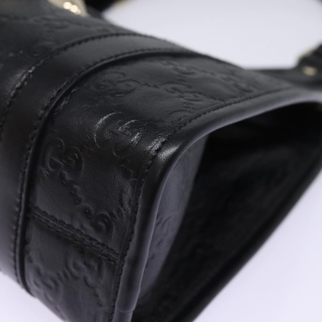 GUCCI Jackie GG Canvas Guccissima Hand Bag Black 203495 yk13098