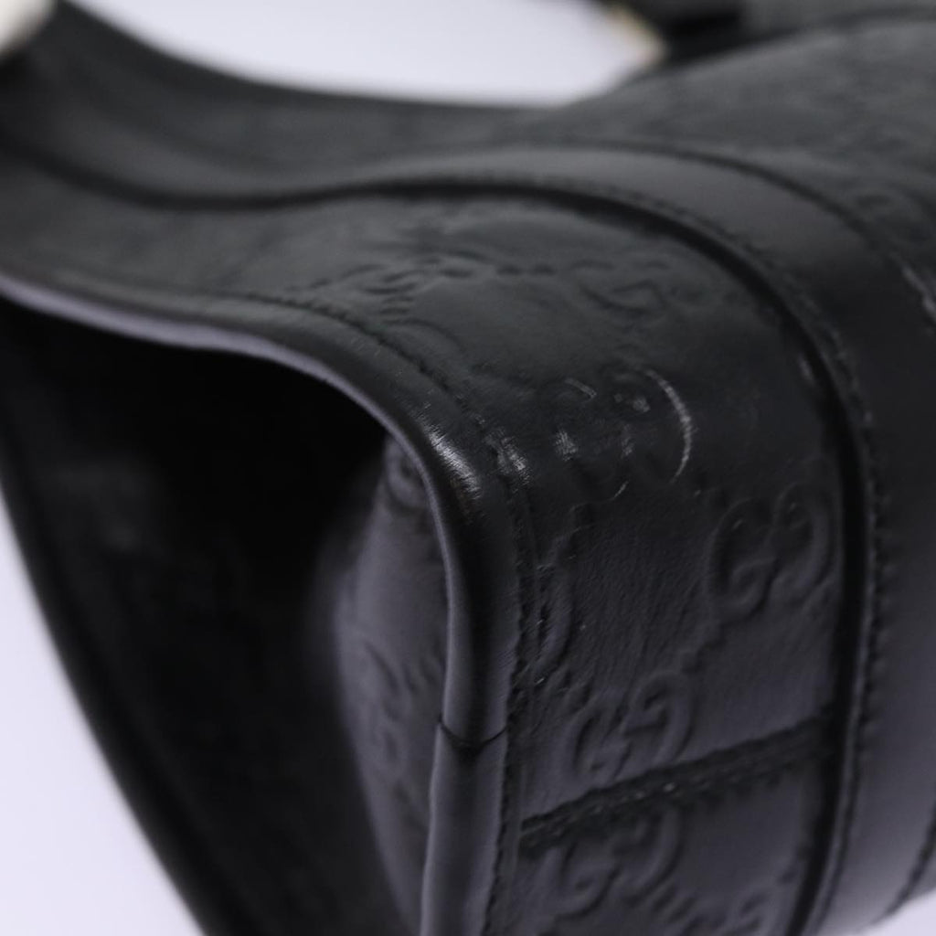 GUCCI Jackie GG Canvas Guccissima Hand Bag Black 203495 yk13098