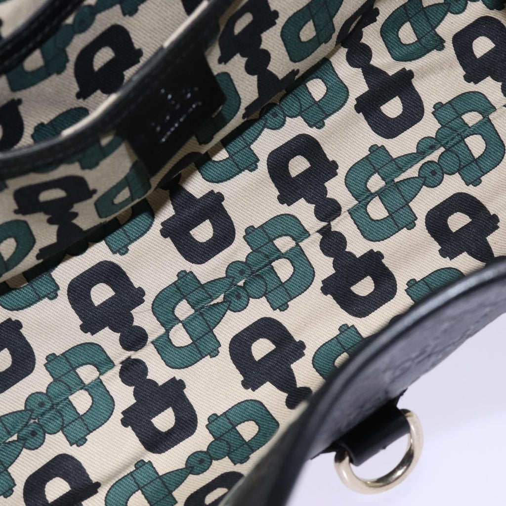 GUCCI Jackie GG Canvas Guccissima Hand Bag Black 203495 yk13098