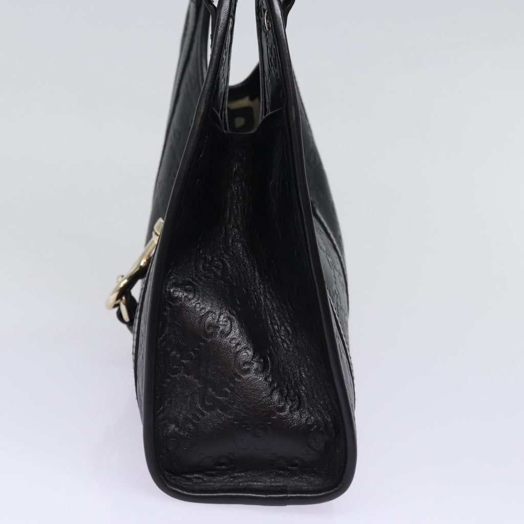 GUCCI Jackie GG Canvas Guccissima Hand Bag Black 203495 yk13098