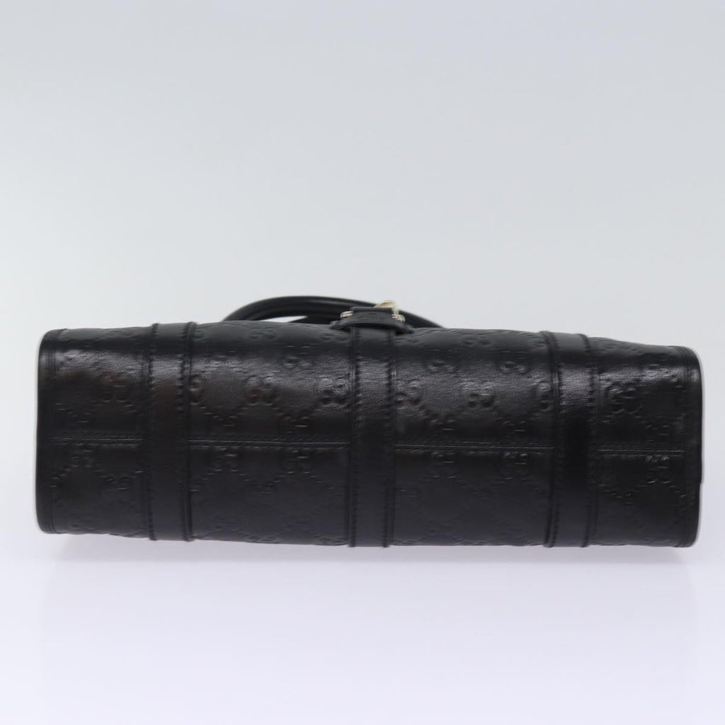 GUCCI Jackie GG Canvas Guccissima Hand Bag Black 203495 yk13098