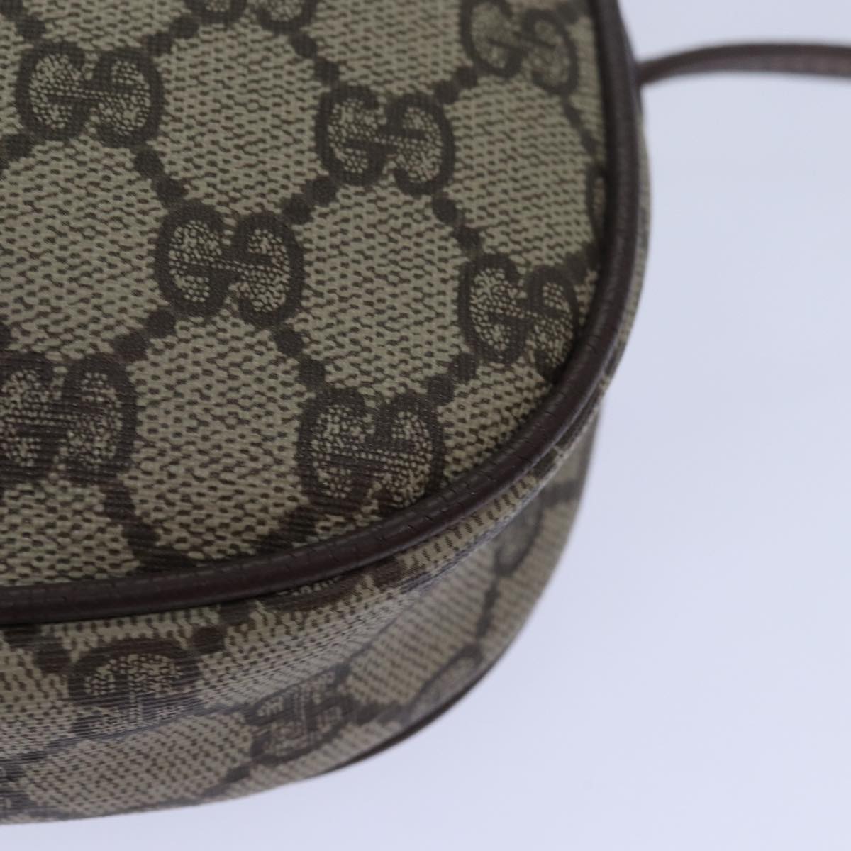 GUCCI GG Supreme Web Sherry Line Shoulder Bag PVC Beige 007 754 yk13102