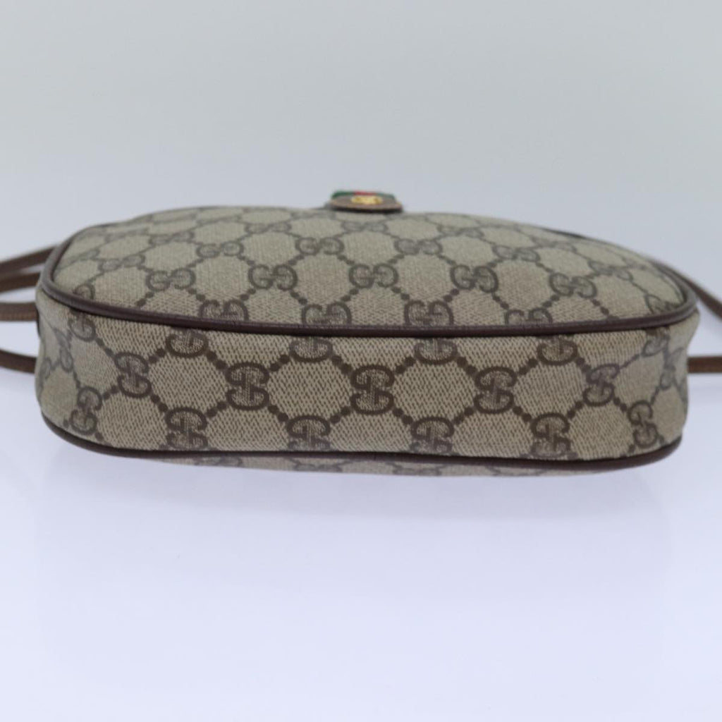 GUCCI GG Supreme Web Sherry Line Shoulder Bag PVC Beige 007 754 yk13102