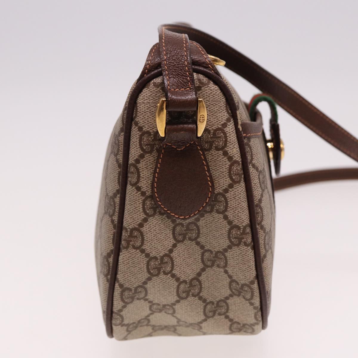 GUCCI Web Sherry Line GG Supreme Shoulder Bag Red Beige 89 02 032 yk13114