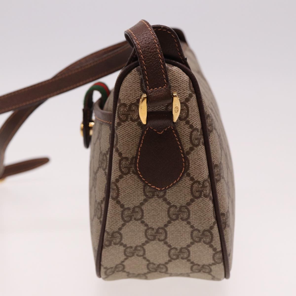 GUCCI Web Sherry Line GG Supreme Shoulder Bag Red Beige 89 02 032 yk13114