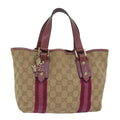 GUCCI GG Canvas Sherry Line Hand Bag Beige Pink 139261 yk13116