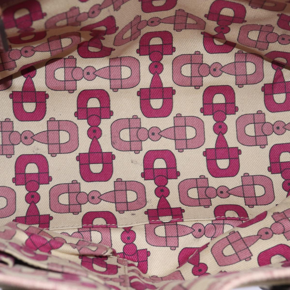 GUCCI GG Canvas Sherry Line Hand Bag Beige Pink 139261 yk13116