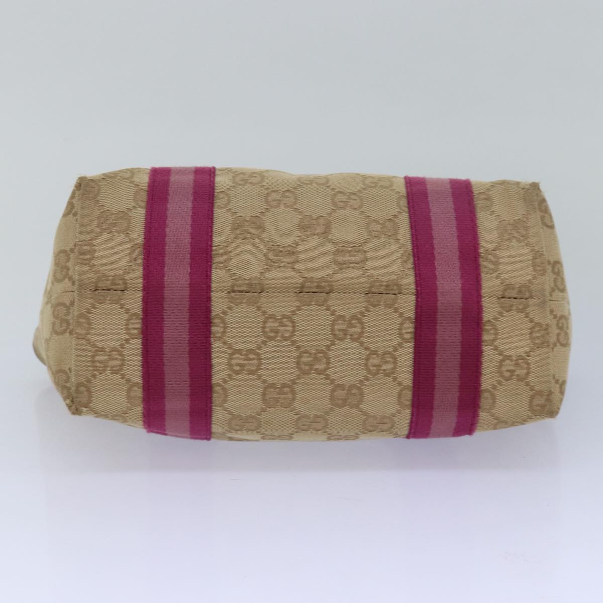 GUCCI GG Canvas Sherry Line Hand Bag Beige Pink 139261 yk13116