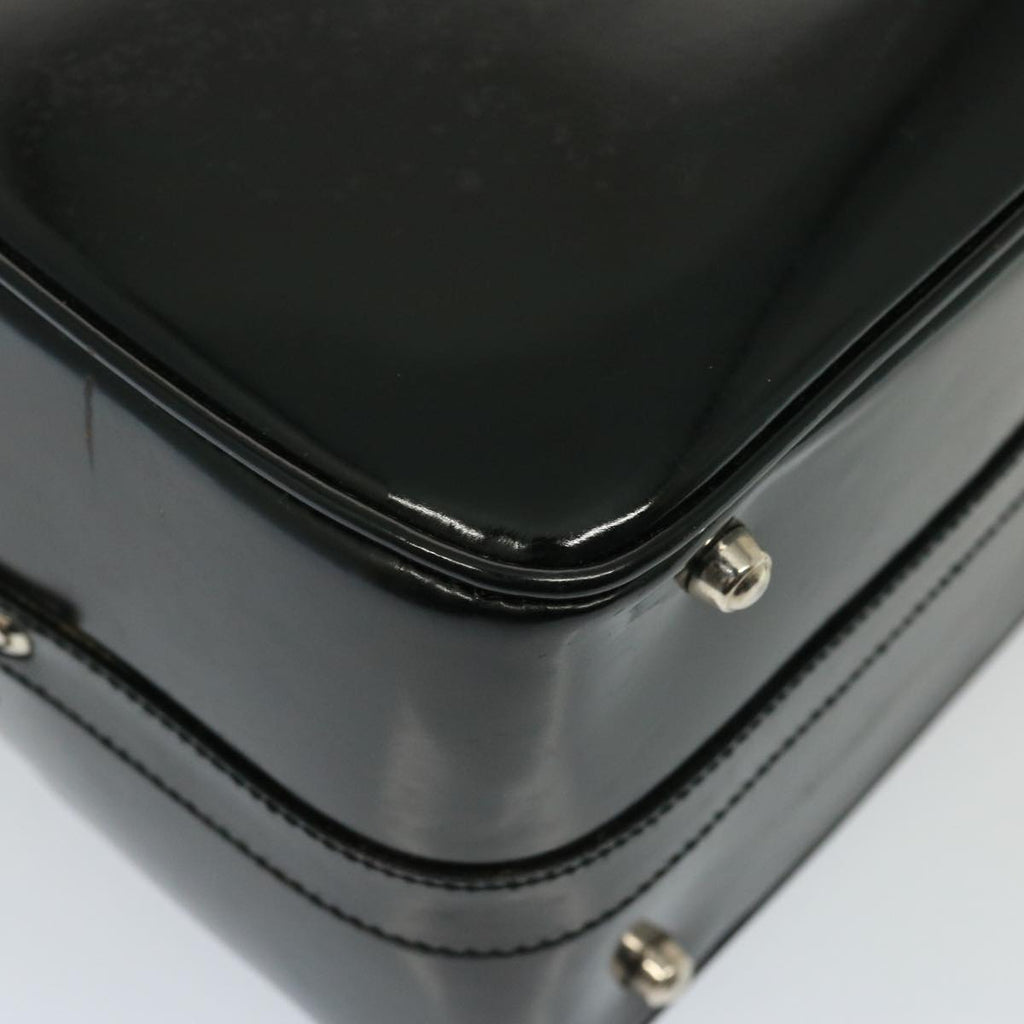 GUCCI Bamboo Vanity Hand Bag Enamel 2way Black 013 122 2491 yk13124