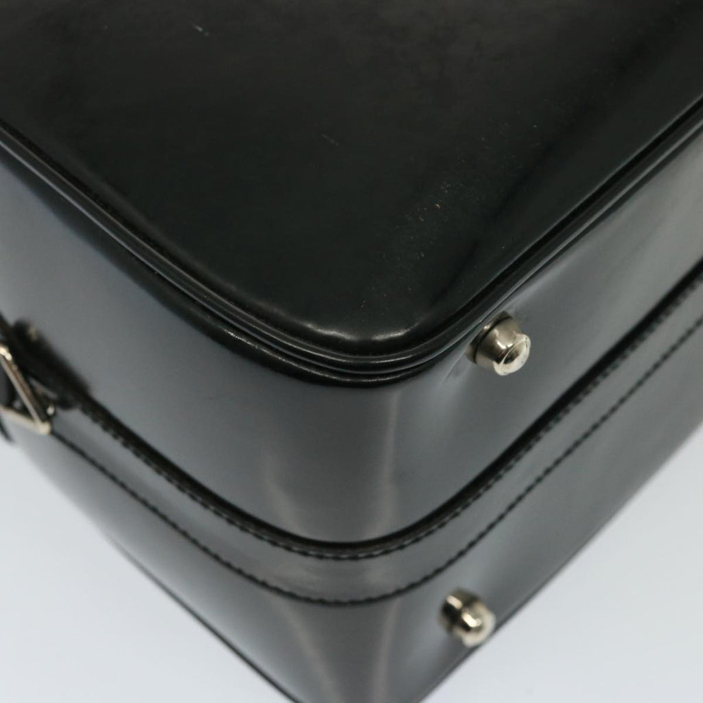 GUCCI Bamboo Vanity Hand Bag Enamel 2way Black 013 122 2491 yk13124