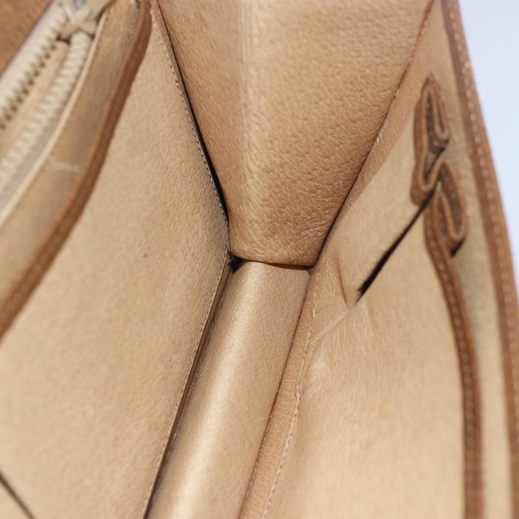 GUCCI Pouch Leather Brown yk13167