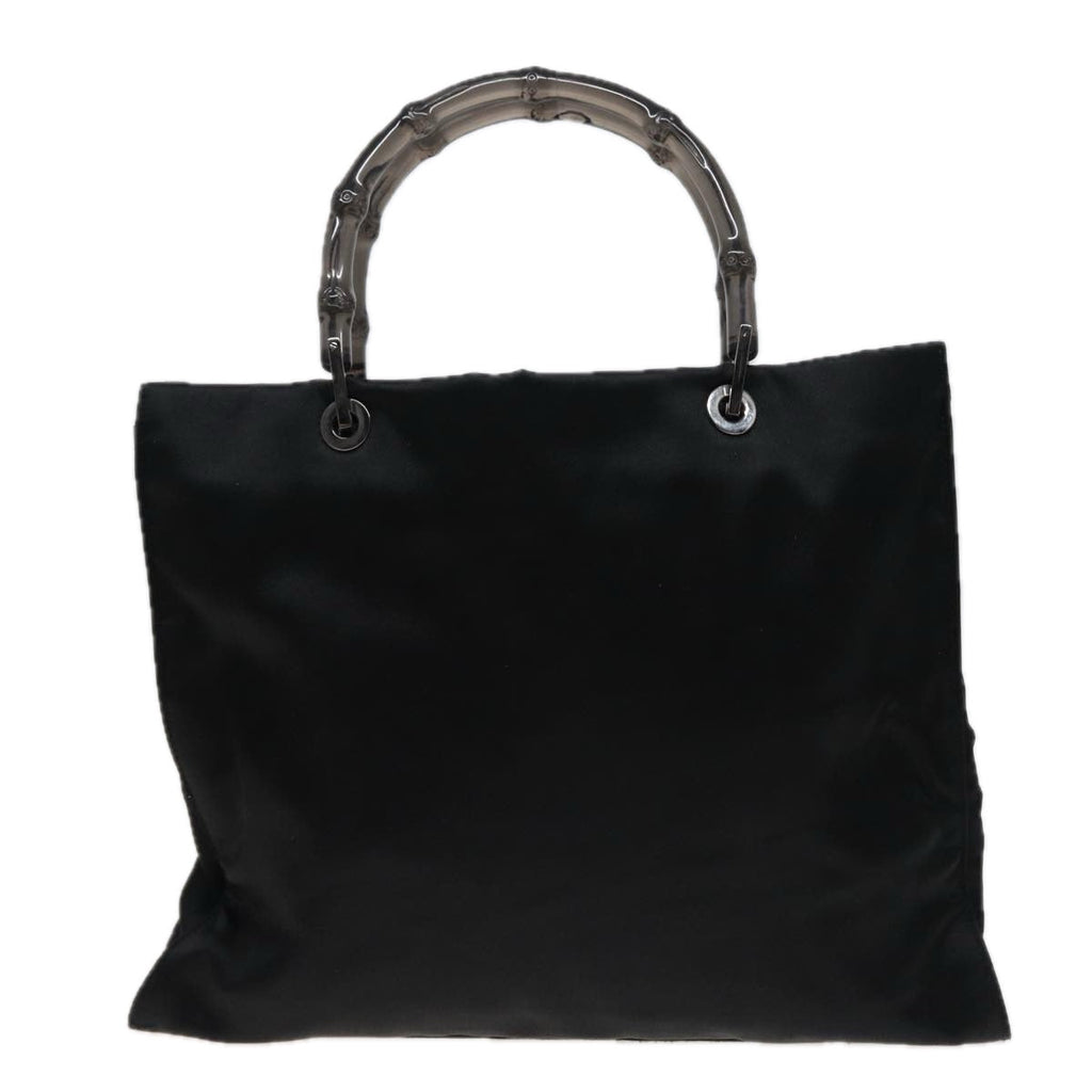 GUCCI Bamboo Hand Bag Satin Black 002 1010 002020 yk13177