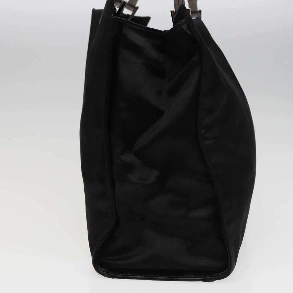 GUCCI Bamboo Hand Bag Satin Black 002 1010 002020 yk13177