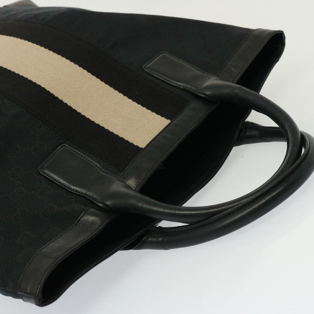 GUCCI GG Canvas Hand Bag White Black 002 1093 yk13186
