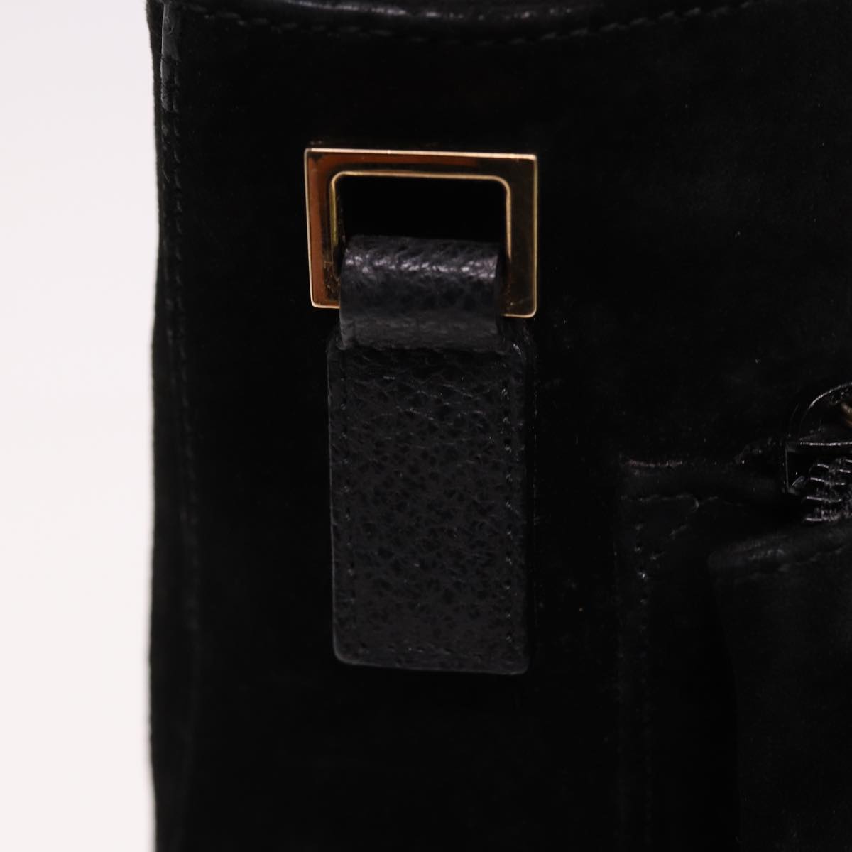 GUCCI Bamboo Hand Bag Suede Black 000 2265 0581 yk13191