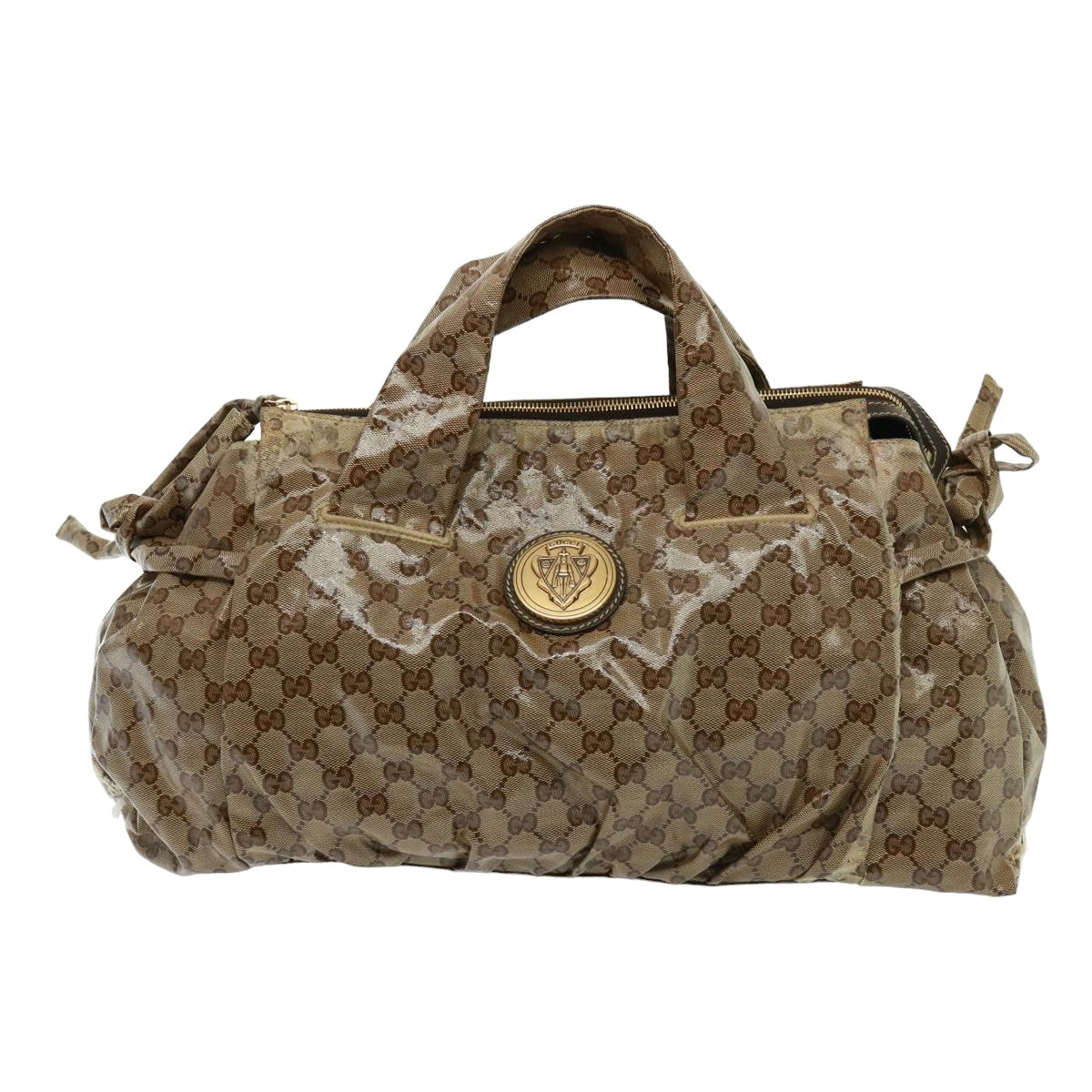 GUCCI GG Crystal Hand Bag Beige 197021 yk13197