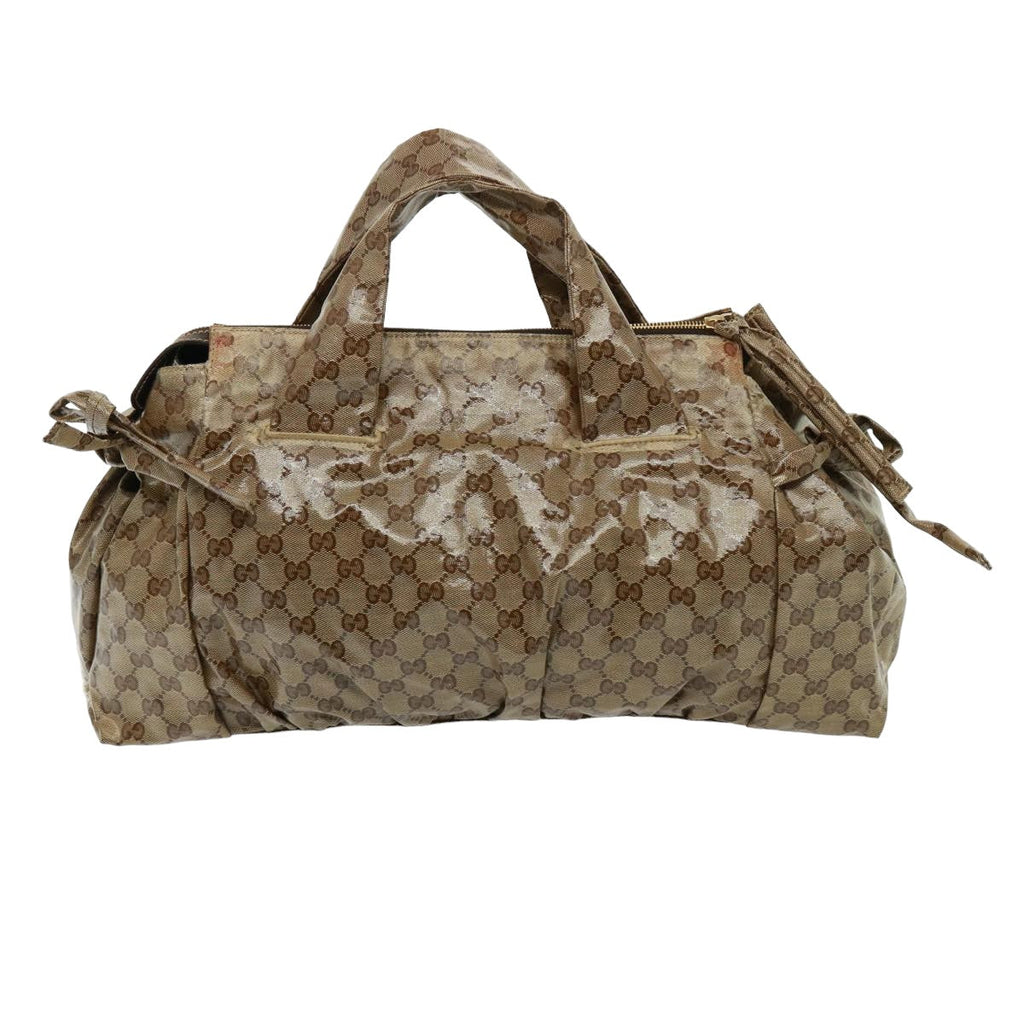 GUCCI GG Crystal Hand Bag Beige 197021 yk13197