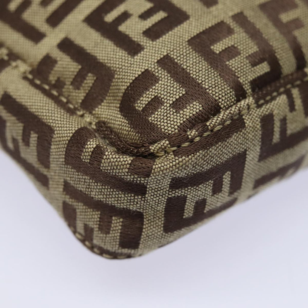 FENDI Zucchino Canvas Accessory Pouch Beige yk13253