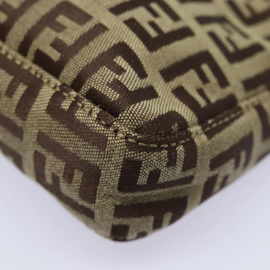 FENDI Zucchino Canvas Accessory Pouch Beige yk13253