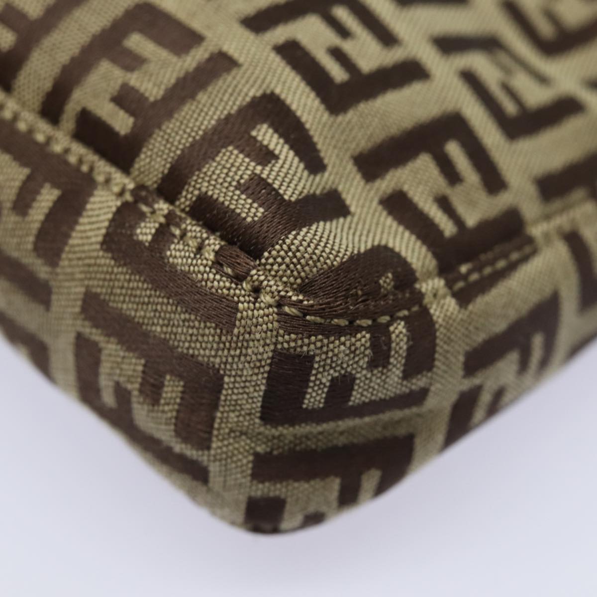 FENDI Zucchino Canvas Accessory Pouch Beige yk13253