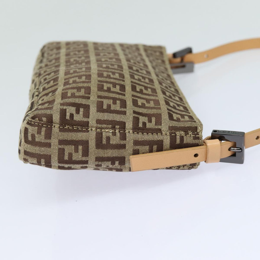 FENDI Zucchino Canvas Accessory Pouch Beige yk13253