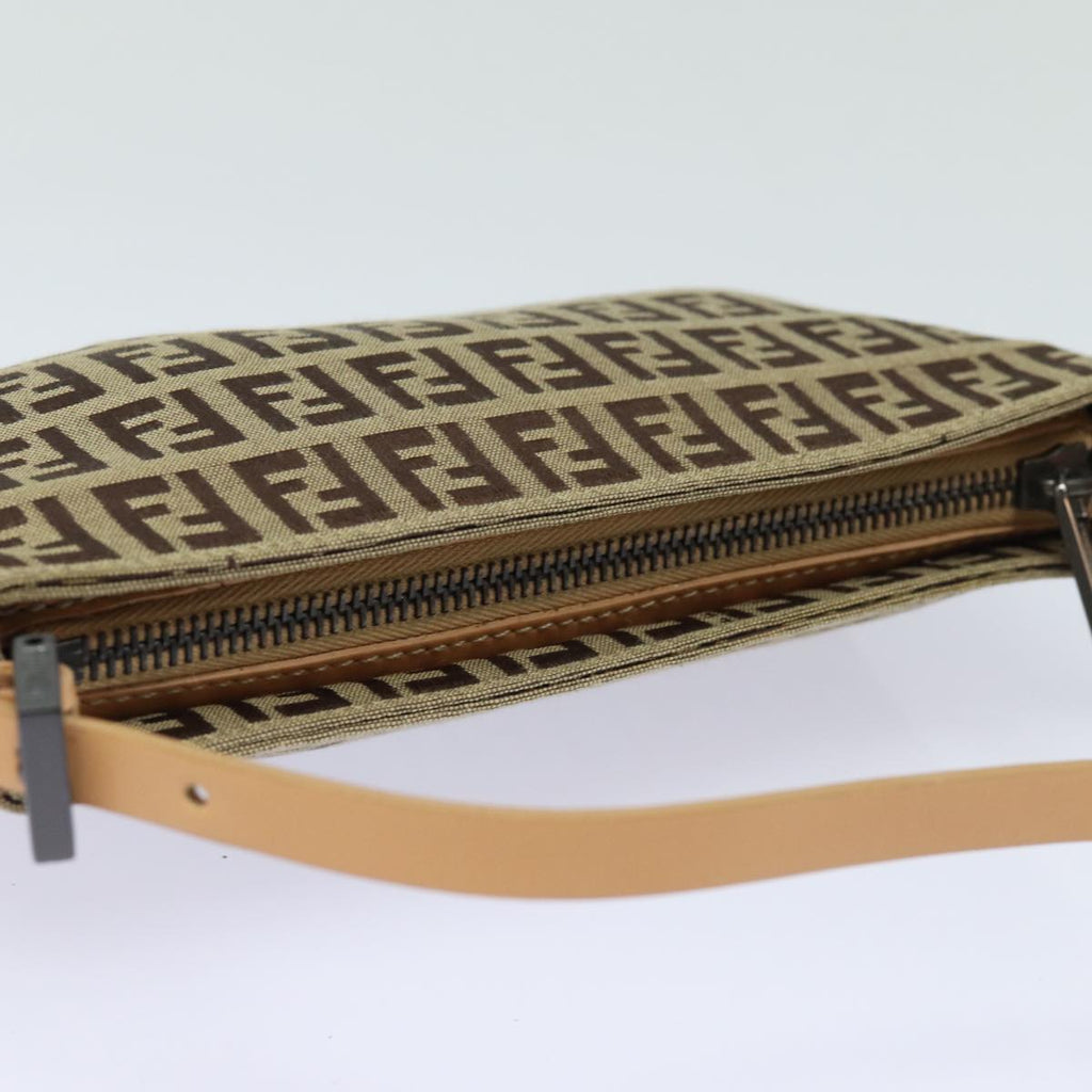 FENDI Zucchino Canvas Accessory Pouch Beige yk13253