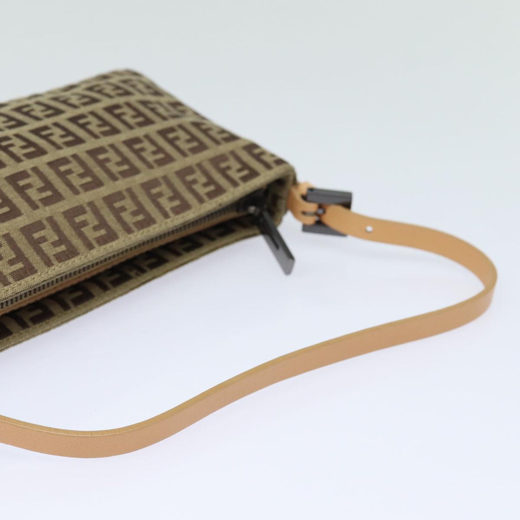 FENDI Zucchino Canvas Accessory Pouch Beige yk13253