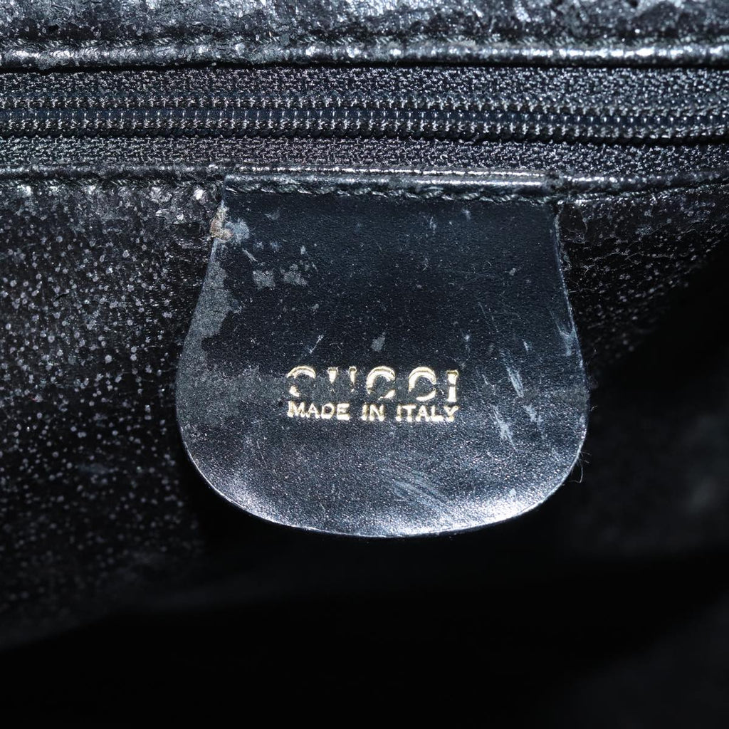 GUCCI Shoulder Bag Leather Black yk13258